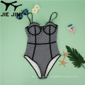 2020 JIEJIN Customized Print Women's Sexy Swimsuit Bodysuit One-Piece Swimwear with Mould Cup